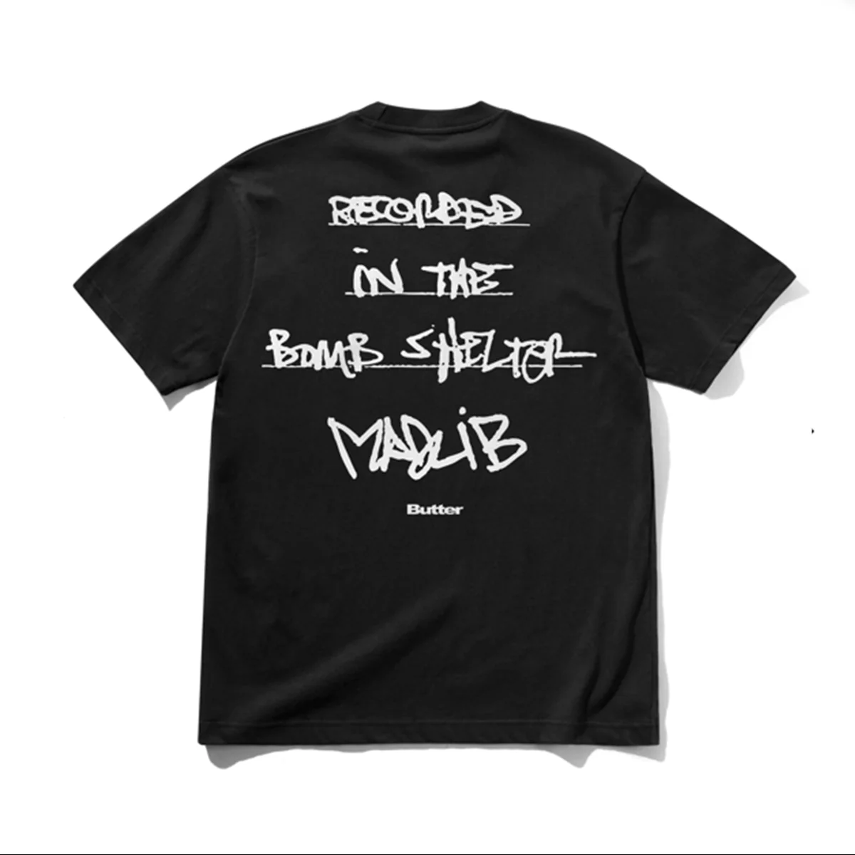 Butter Goods x Madlib Bomb Shelter T-Shirt - Black - Image 2