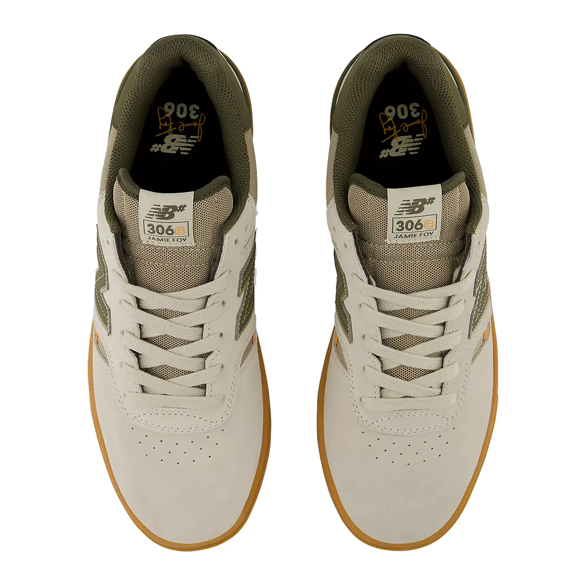 New Balance 306 Cup Sole - Grey/Army Green - Image 5