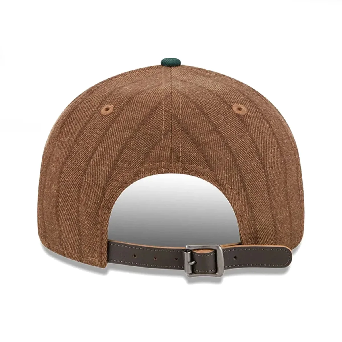 New Era Oakland A's Wool Pinstripe 9Fifty Strap Back - Brown/Green - Image 5
