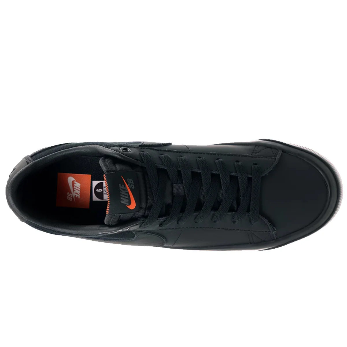 Nike SB Blazer GT Orange Label ISO - Triple Black - Image 4
