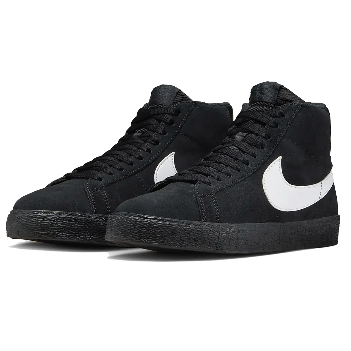 Nike SB Blazer Mid - Black/Black/White - Image 6