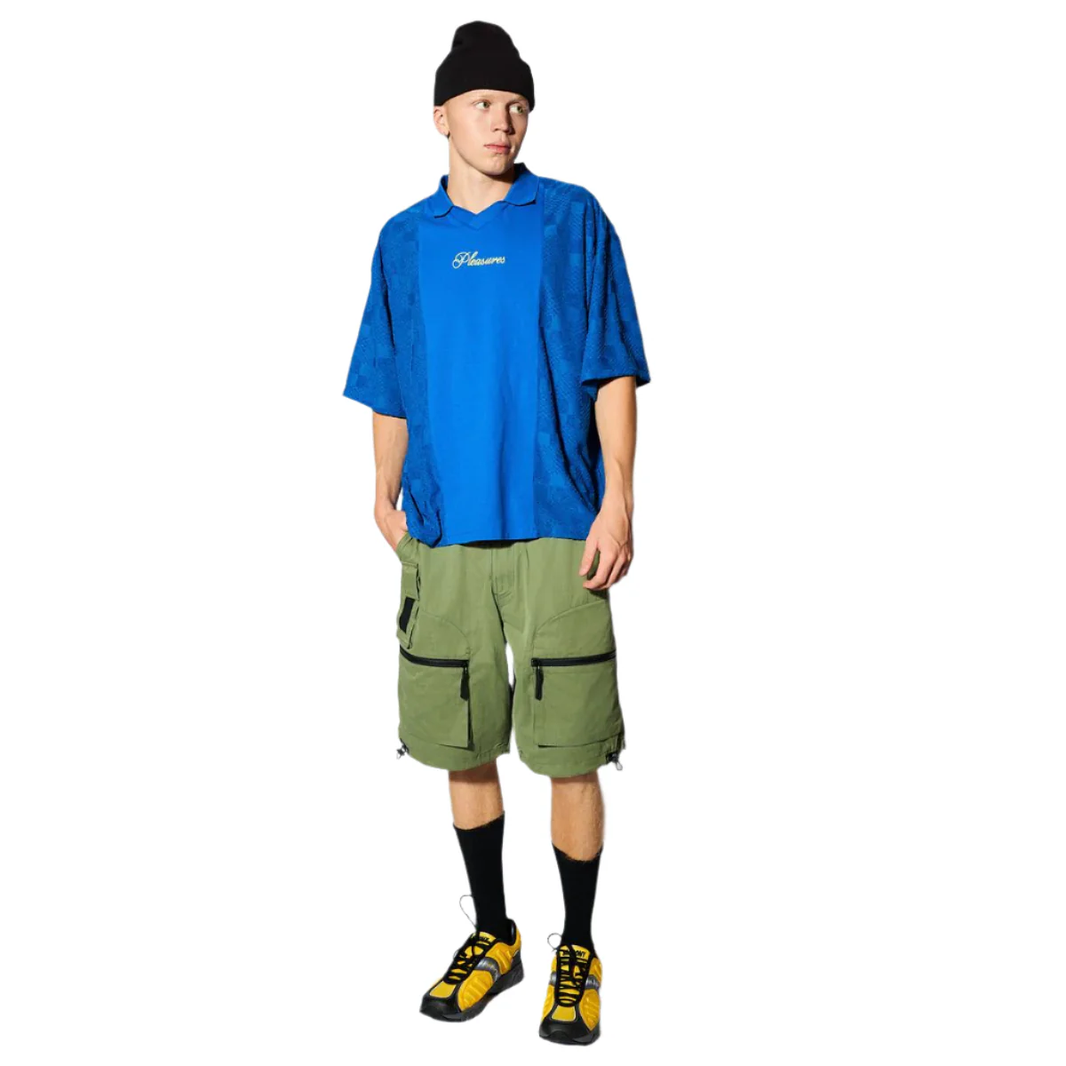 Pleasures Raider Cargo Shorts - Olive - Image 3