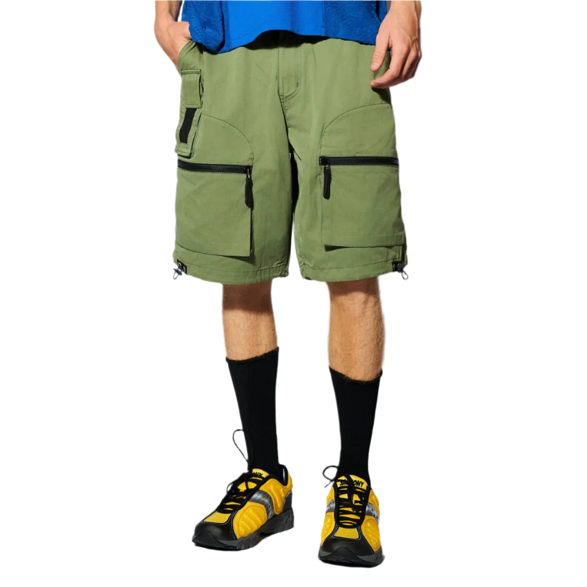 Pleasures Raider Cargo Shorts - Olive - Image 4