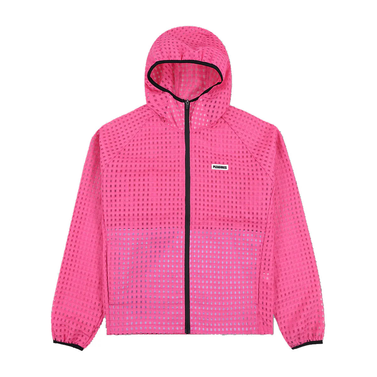 Pleasures System Plaid Hooded Jacket - Pink - Image 2