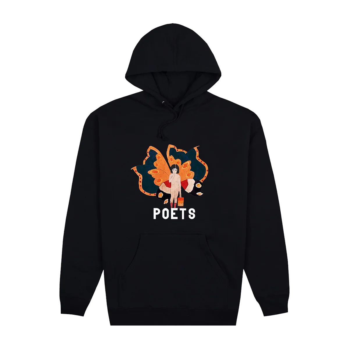 Poets Butterfly Girl Hoodie - Black