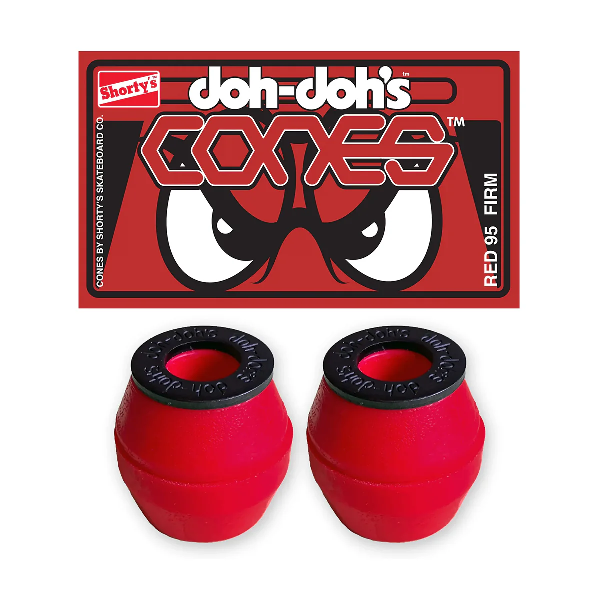 Shortys Doh Doh Cones Bushings - 95a Red Firm