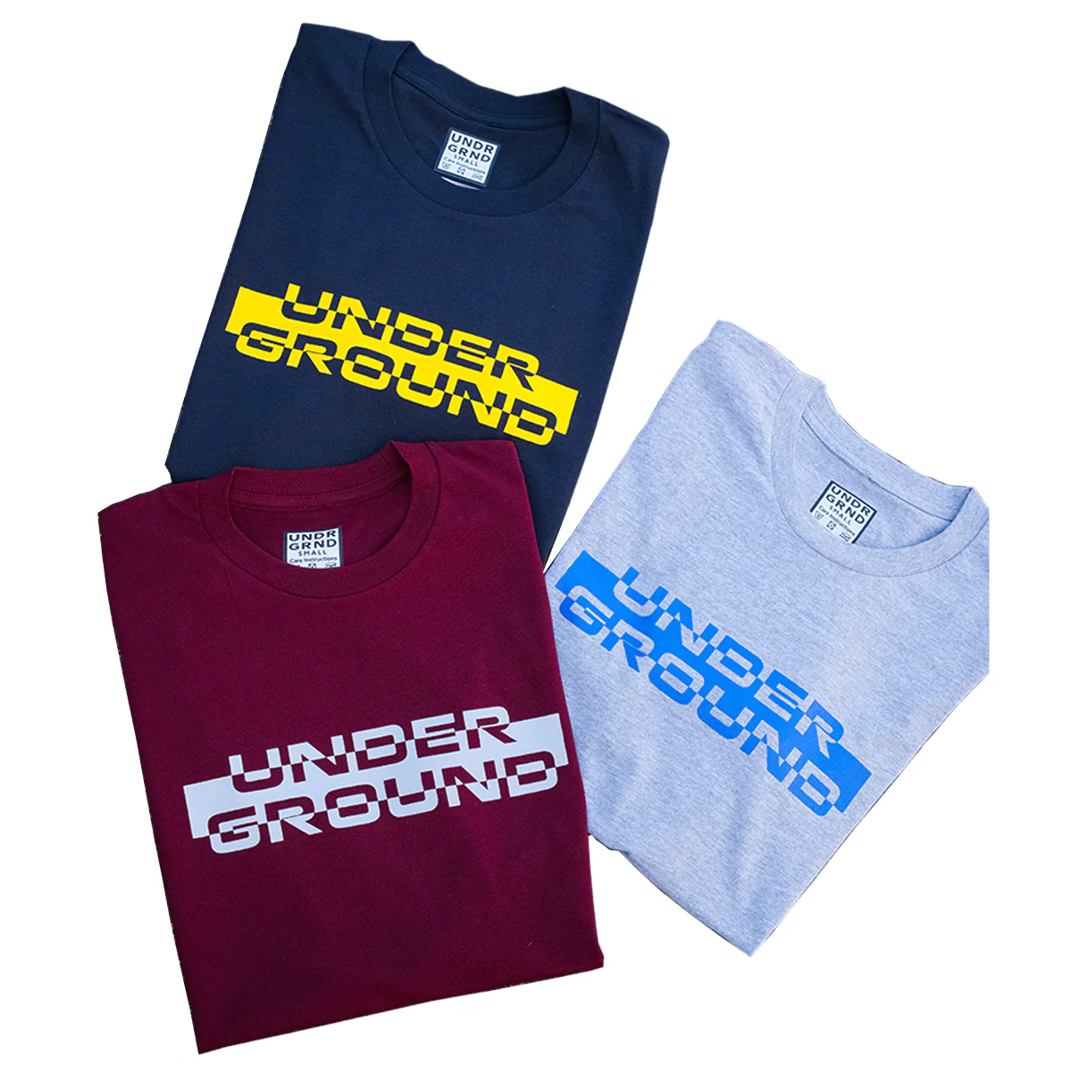 Underground "Block" T-Shirt - Heather Grey - Image 3