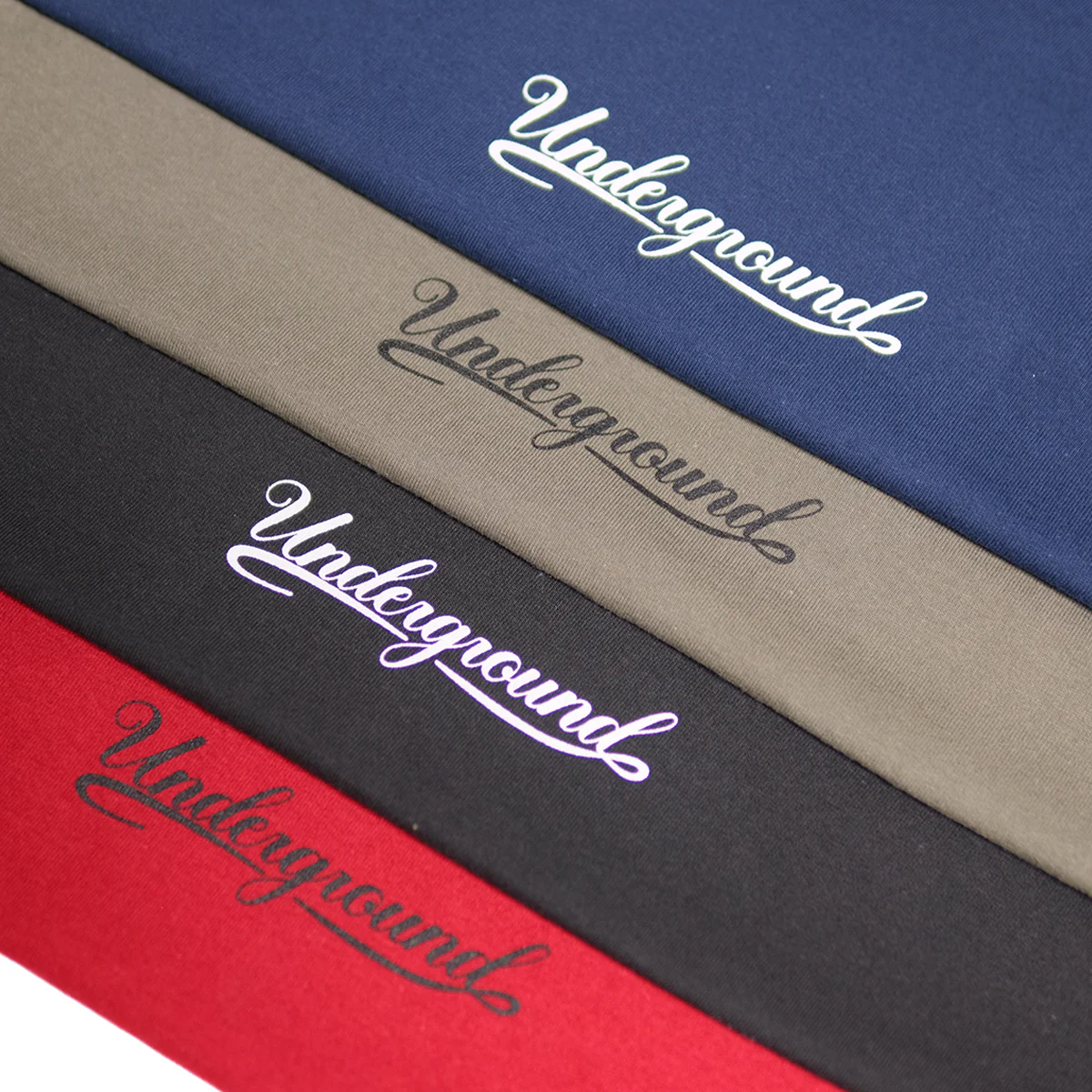 Underground Script T-Shirt - Olive - Image 3