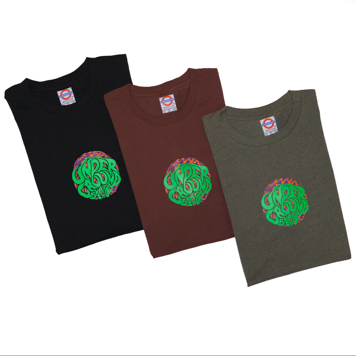 Underground Swirl T-Shirt - Army Heather - Image 4