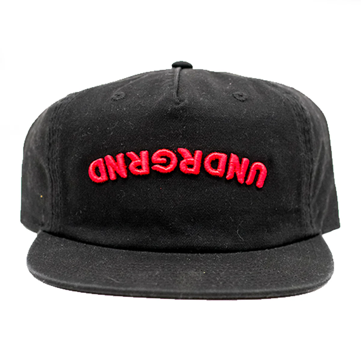 Underground Switch 6 Panel Hat - Black/Red