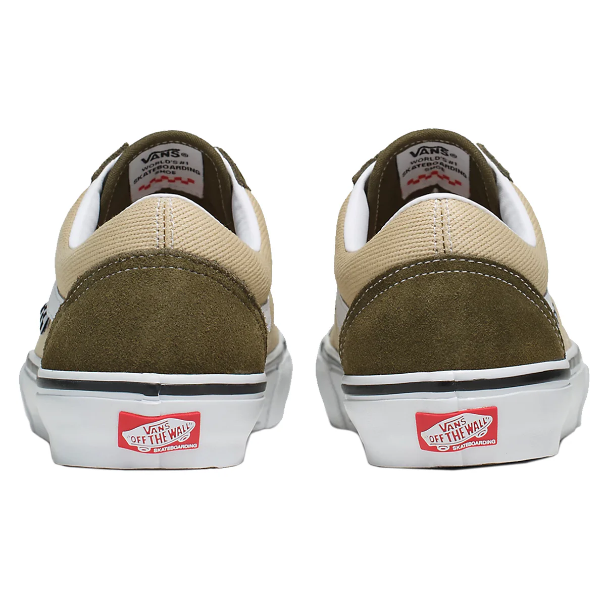 Vans Skate Old Skool - Dark Olive/White - Image 4
